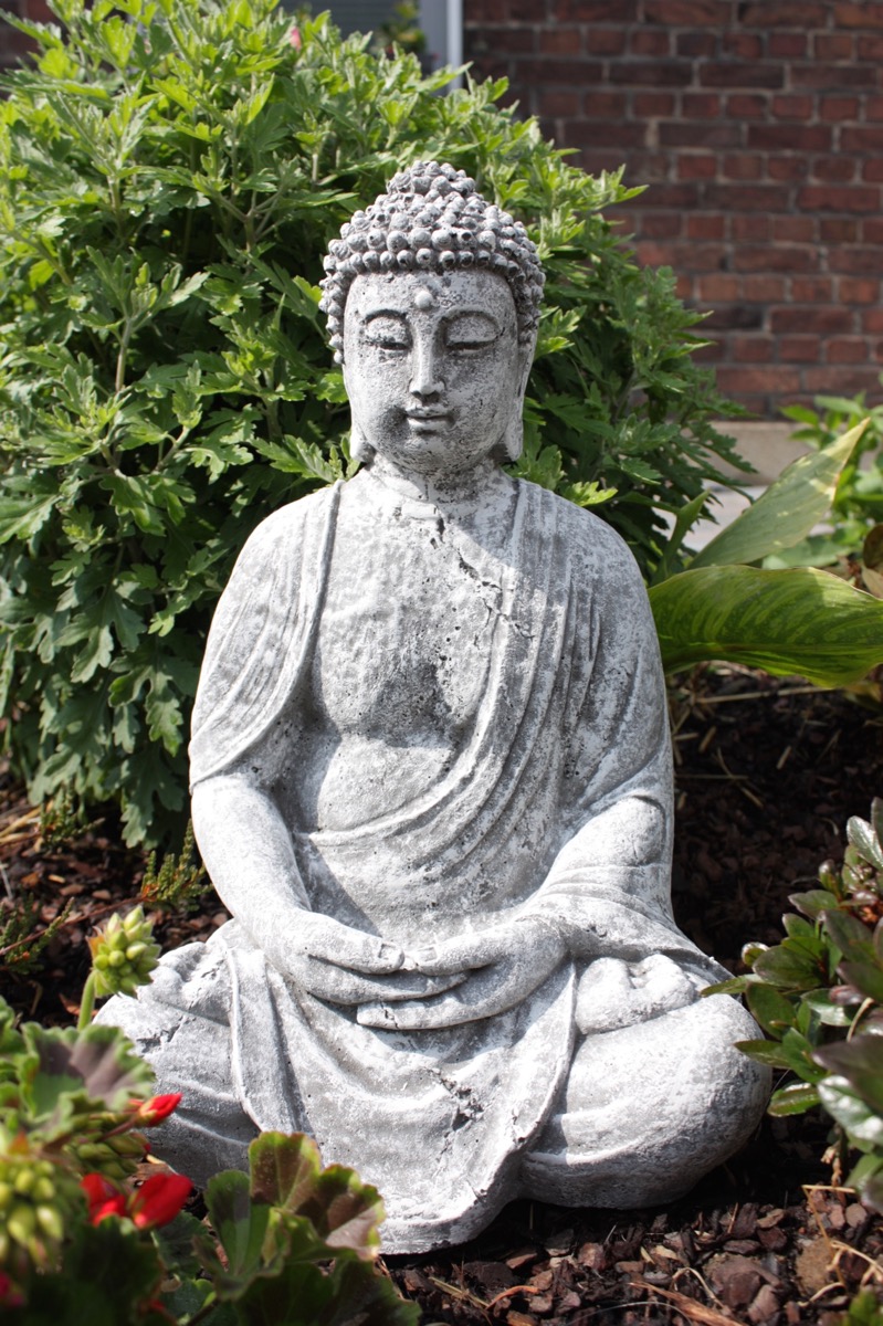 Steinfigur großer Buddha Shiva Frostfest Garten Deko ...