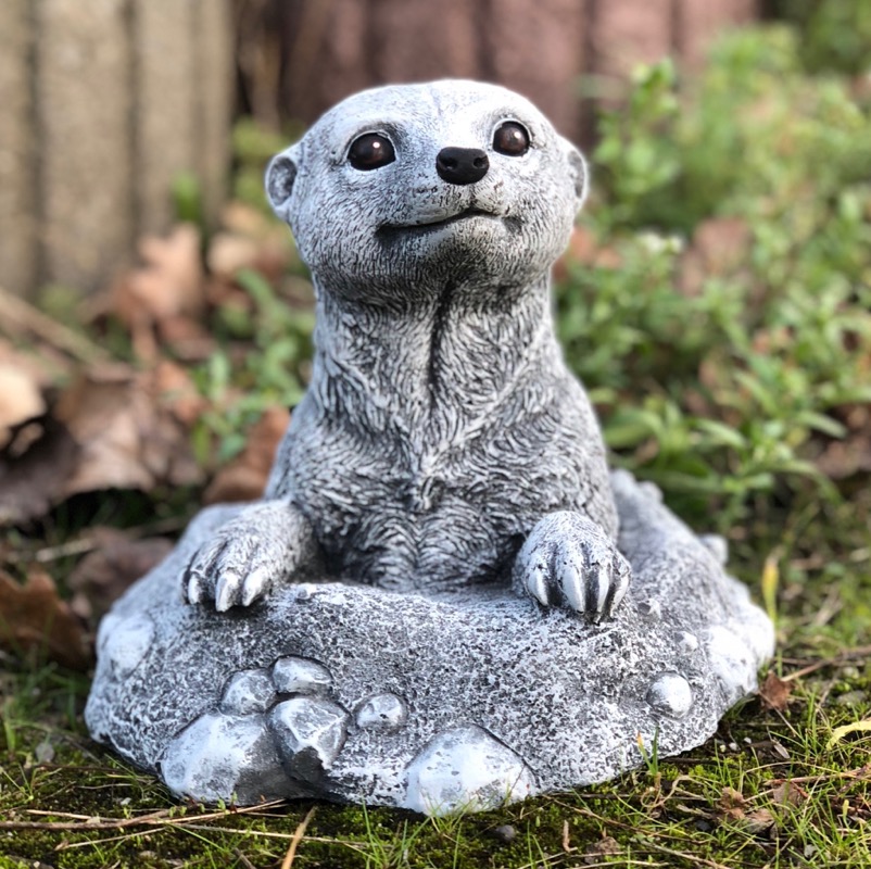 Steinfigur Erdmännchen Figur Gartenfigur Deko Steinfiguren wetterfest