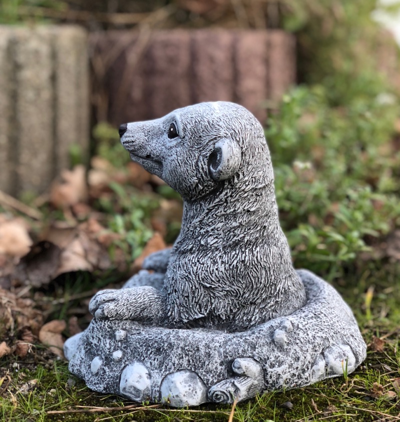 Steinfigur Erdmännchen Figur Gartenfigur Deko Steinfiguren wetterfest